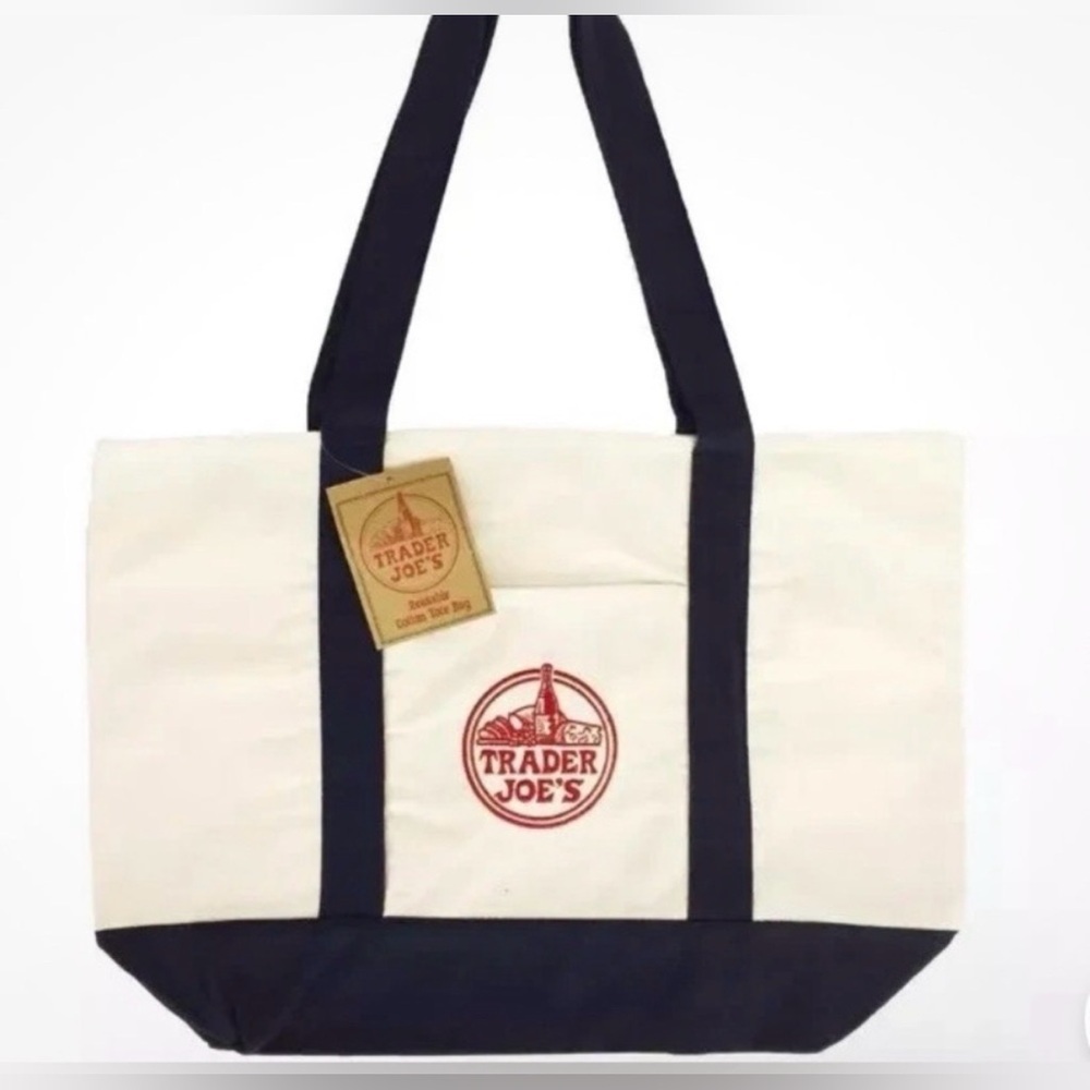 Trader Joe’s large classic tote bag- set of 2 - Picture 2 of 3
